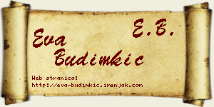 Eva Budimkić vizit kartica